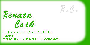 renata csik business card